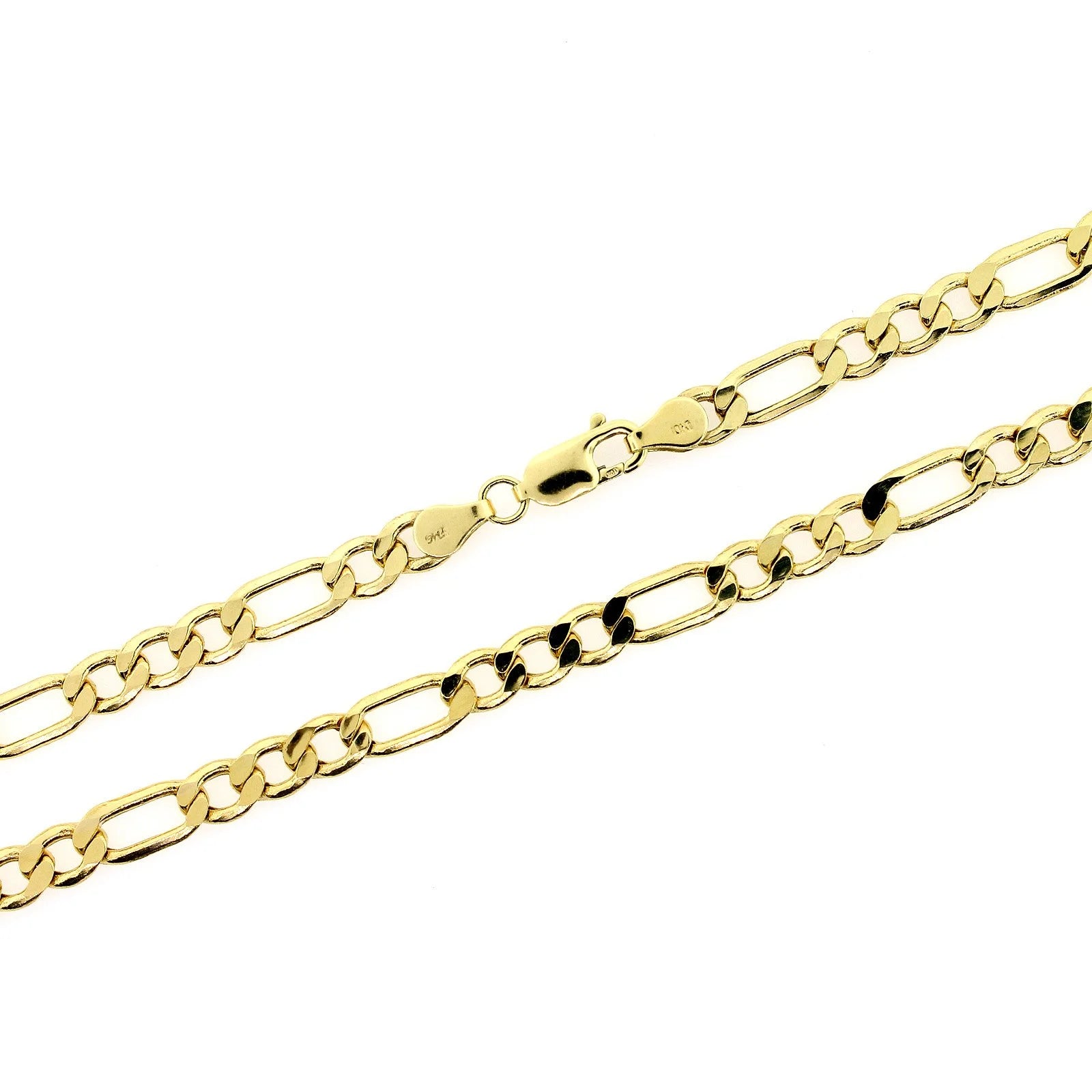 10K Yellow Gold Figaro Link Chain Pendant Necklace N325531