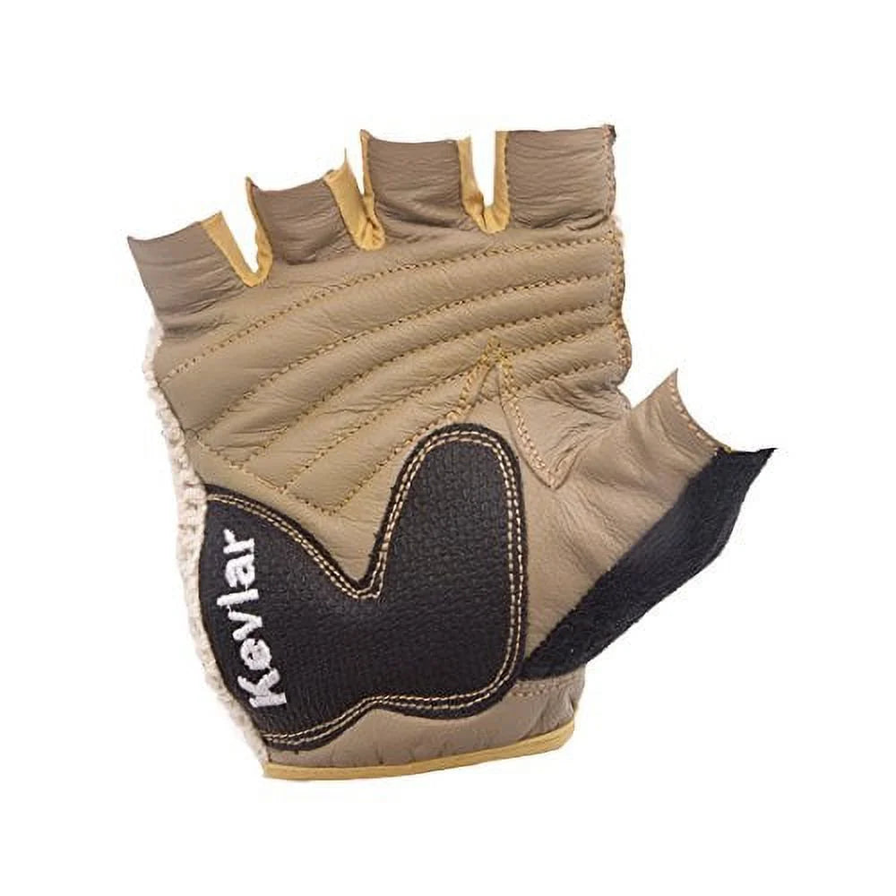 Taurus Fingerless Cycling Glove, Tan, LG H15957