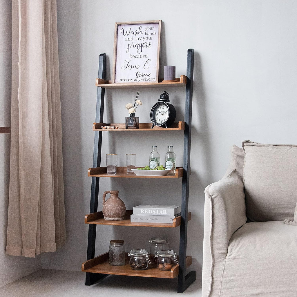 5-Tier Wooden Ladder Shelf E1202