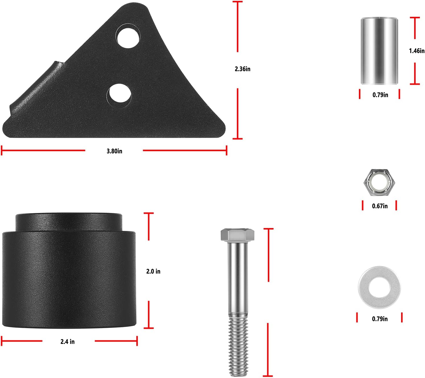 2.5'' Lift Kit UTV Front & Rear Suspension Pack of 2 T4122