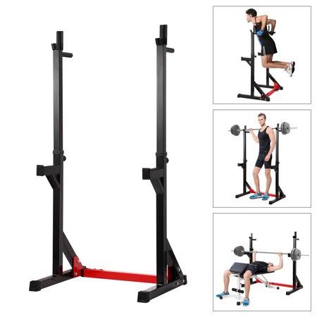Adjustable Barbell Rack Dip Stand Squat Rack Weight Lifting Bench Press R9418