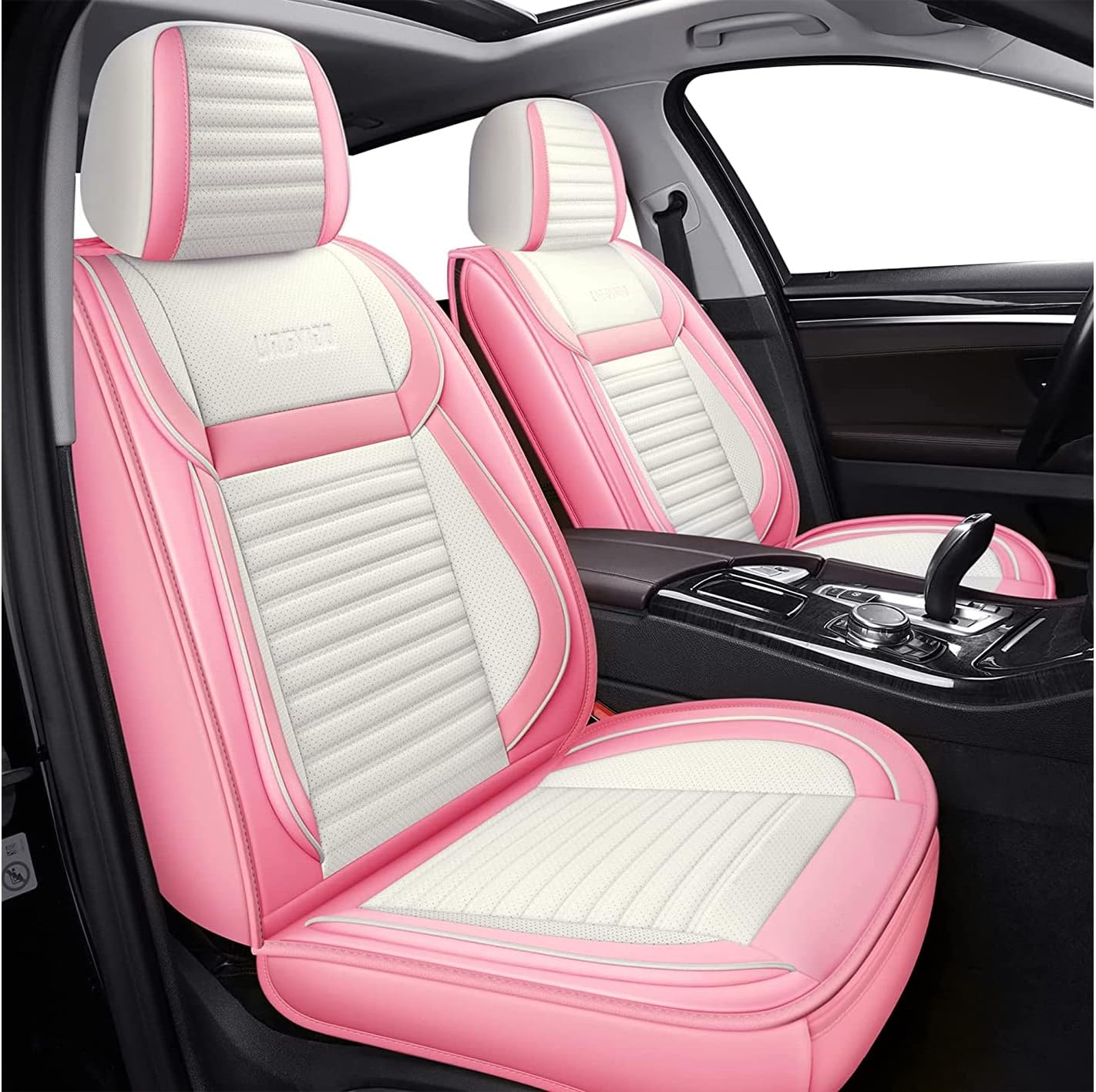Red line Faux Leather Automotive Seat Covers L54581