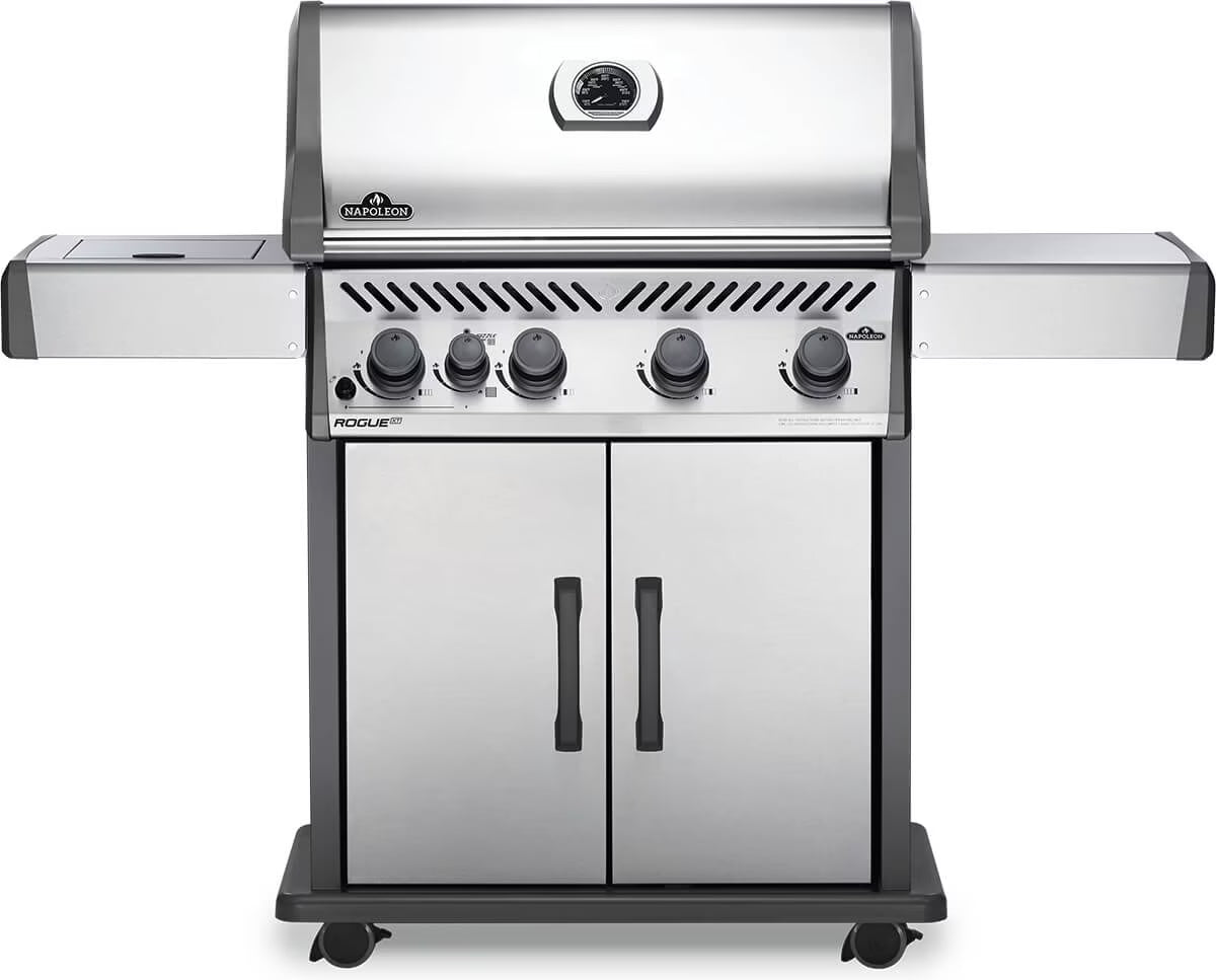 Stainless Steel Propane Gas Grill with Infrared Side Burner K3515