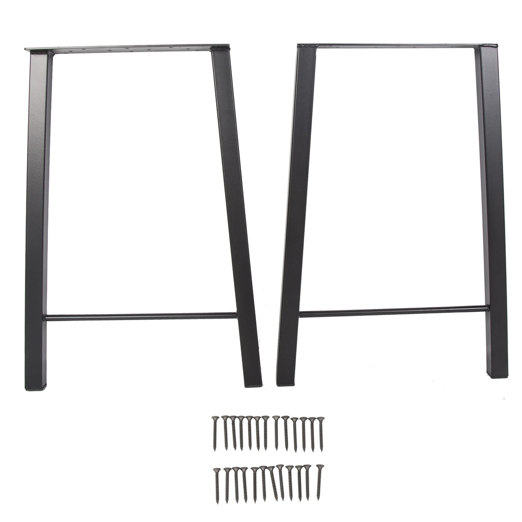 28"H×20"W Metal Table Legs Set of 2 Black H180383
