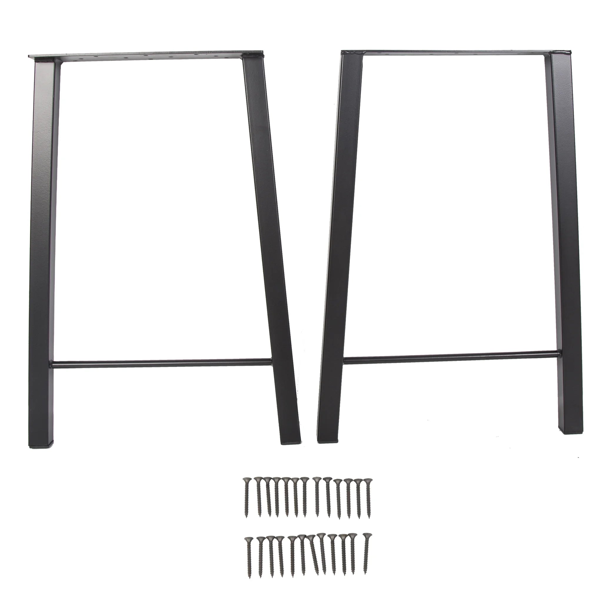 28"H×20"W Metal Table Legs Set of 2 Black H180383