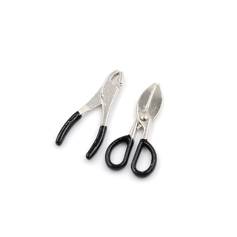 8pcs 1:12 Scale Miniature Metal Hand Tools Set C32392