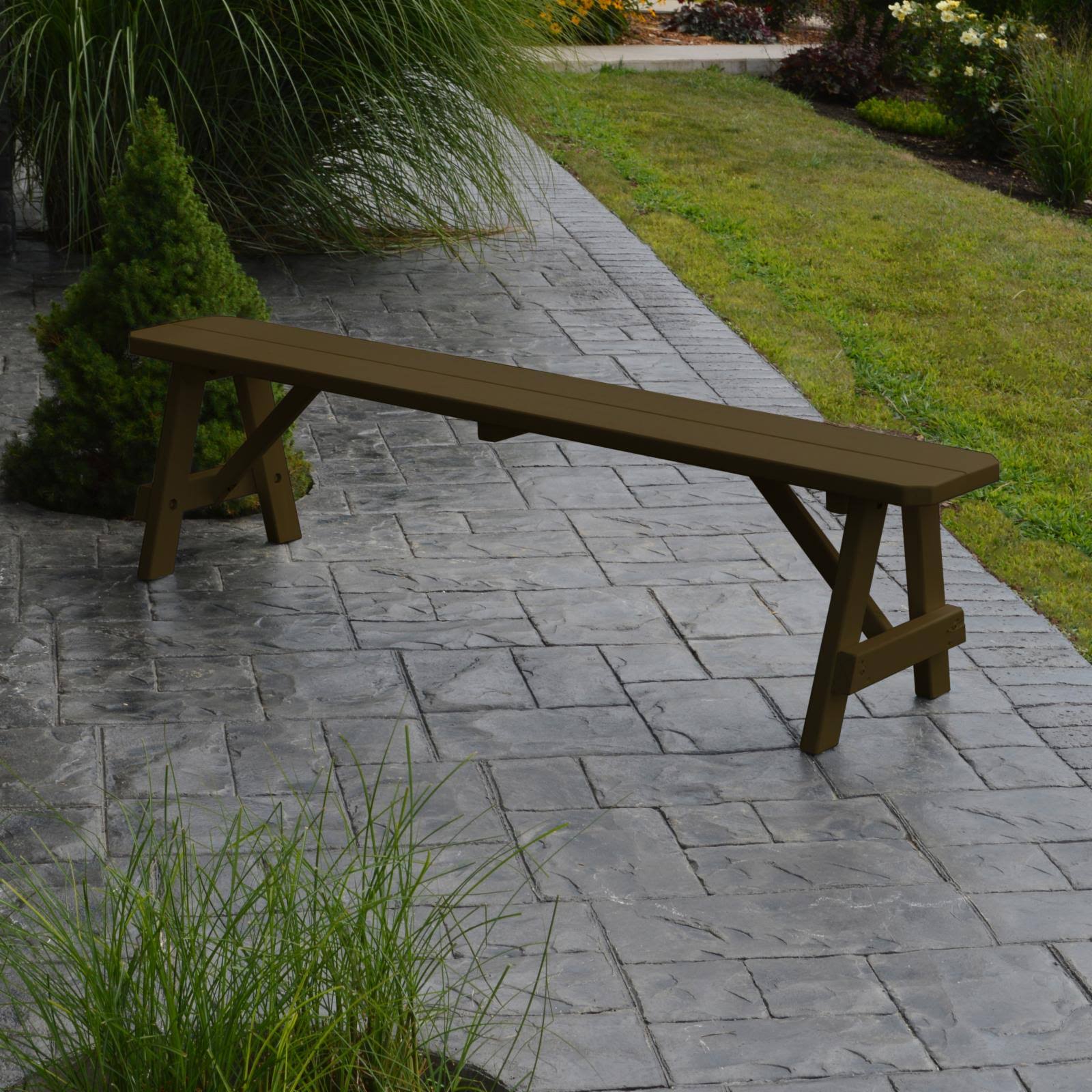 Yellow Pine Backless Bench W4268