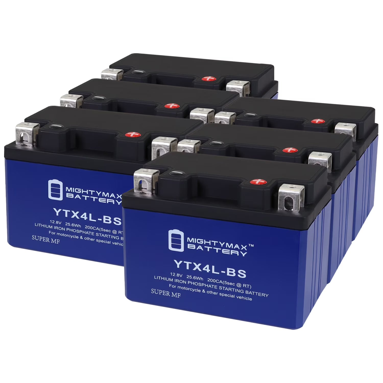 YTX4L-BS Lithium Replacement Battery 6 Pack P207