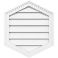 14x22W x 26x22H Vertical Peaked Surface Mount PVC Gable Vent 12/12 Pitch C8821