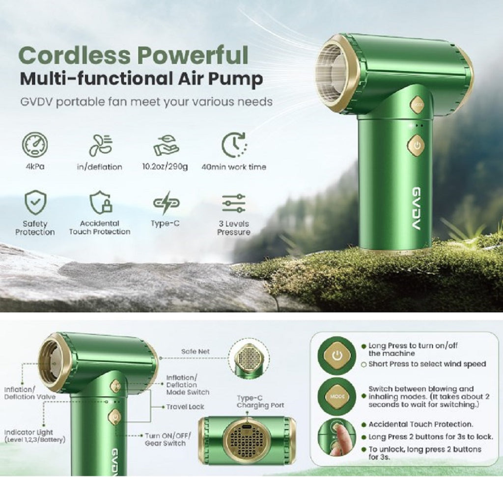 Portable Electric Air Pump with 2000mAh Battery P8600