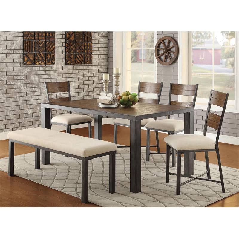 Weathered Oak Dining Bench K95108