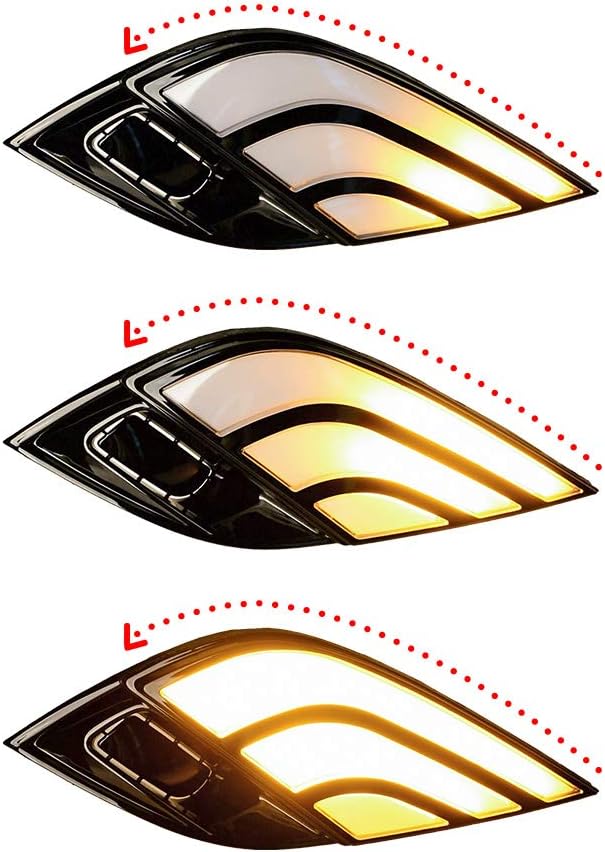 1 Pair LED DRL Daytime Running Lamp with Turn Signal Fog Light P49816