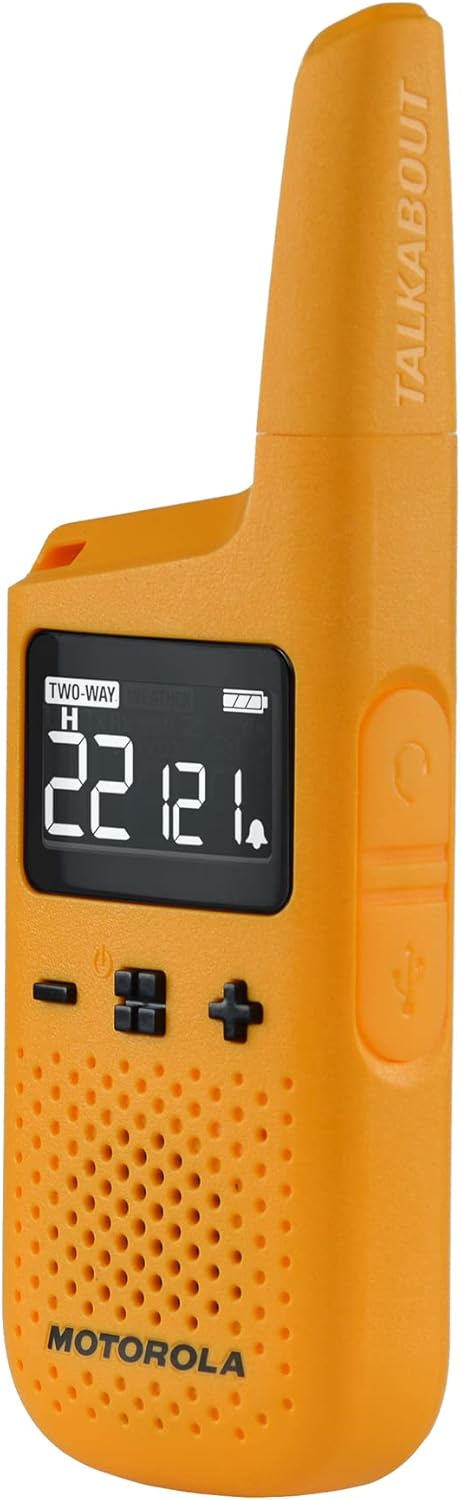 Yellow 25 Mile 2 Way Radio with Charging Dock Q702108