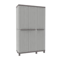 3 Doors Cabinet Faux Wood Finishing with 3 Adjustable Inner Shelves N553972