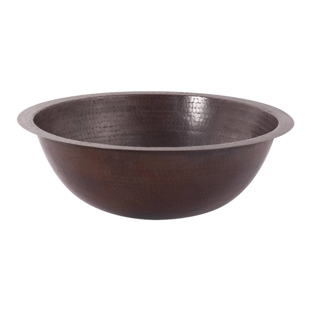Copper Bathroom Sink with Oil Rubbed Bronze Drain W100