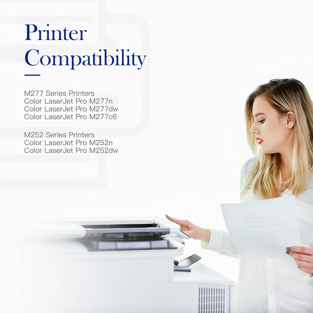 Compatible Toner Cartridge 3-Pack for HP 201X 201A CF401X CF402X CF403X Color Pro MFP M277dw M252dw M277n M277c6 M252n M277 Printer (Cyan,Magenta,Yellow) U875