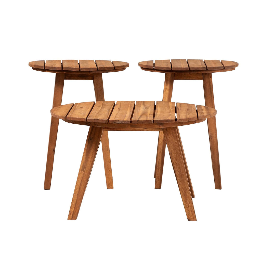 3-Piece Round Acacia Patio Table Set B455417