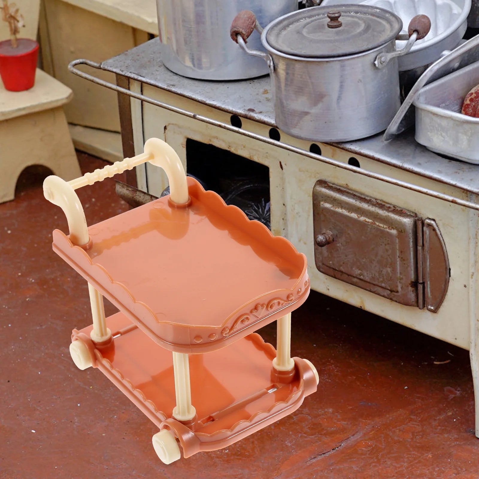 Miniature Kitchen Cart Dollies U60458