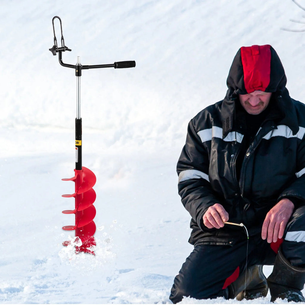 8'' Ice Drill Auger with Nylon Bit and Rubber Handle B124225