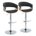 Mid-Century Modern Adjustable Height Barstool with Swivel, Set of 2 M22502