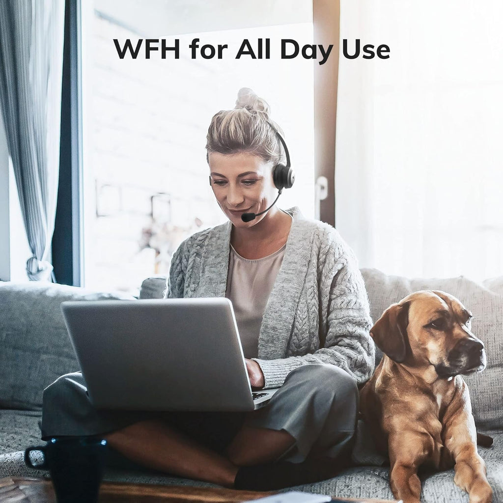 Wireless On-Ear Bluetooth Headset with Microphone, AI Noise Cancelling, 35 Hrs Talk Time, Pack of 2 N768650