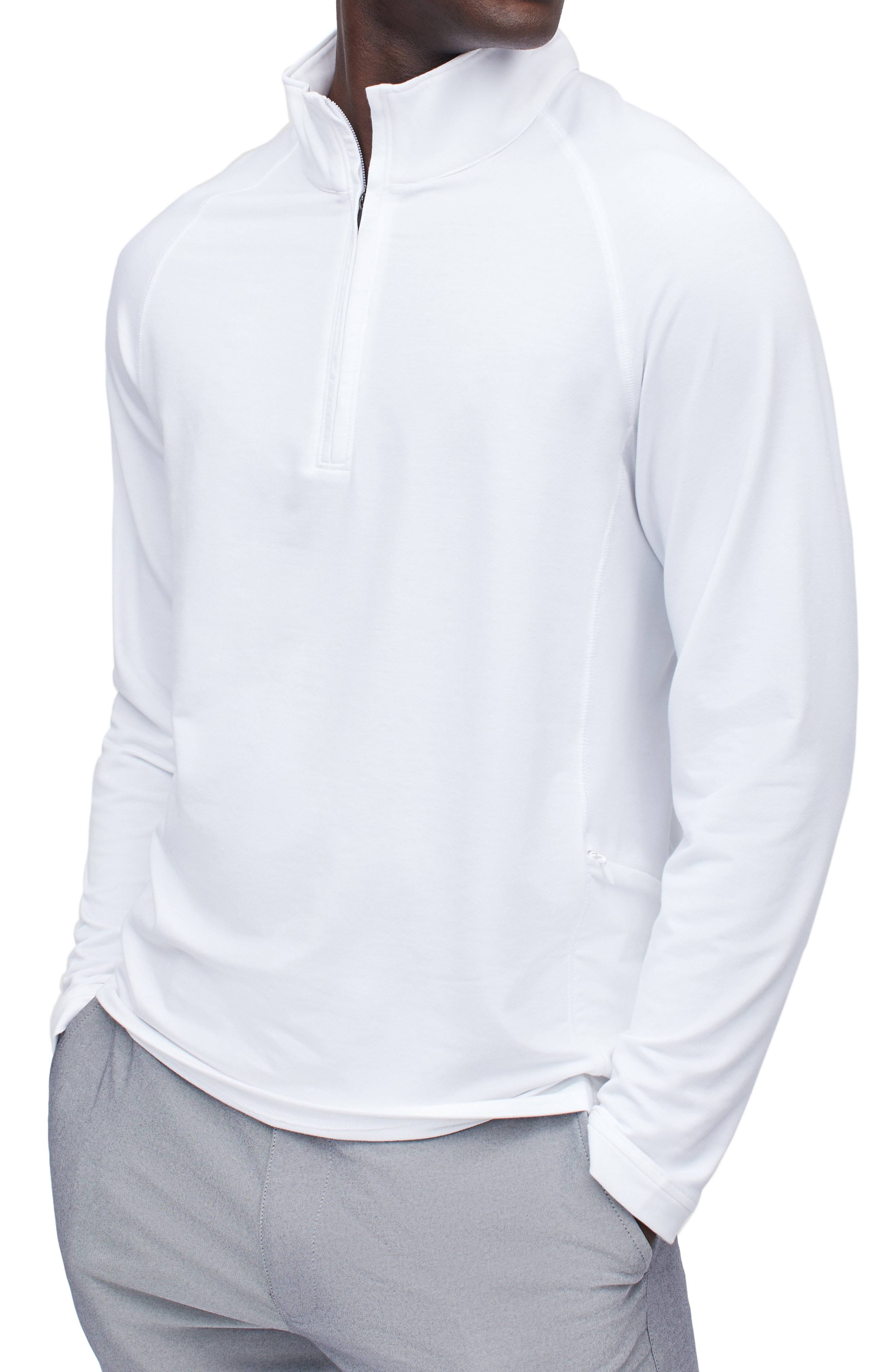 White Golf Half Zip N619
