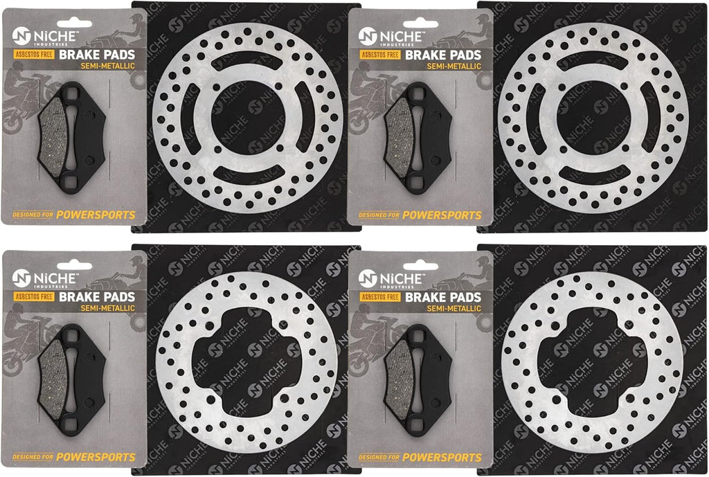 Complete Brake Rotor Pad Semi Metallic Kit For Polaris Ranger 500 570 Sportsman 500 450 700 ETX X2 570 ATV F6829