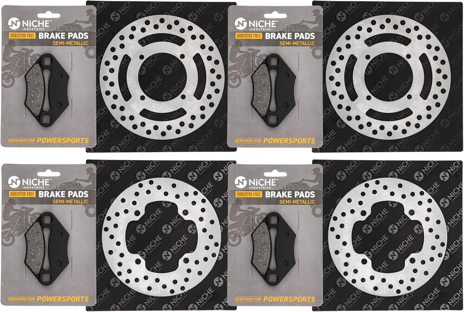 Complete Brake Rotor Pad Semi Metallic Kit For Polaris Ranger 500 570 Sportsman 500 450 700 ETX X2 570 ATV F6829