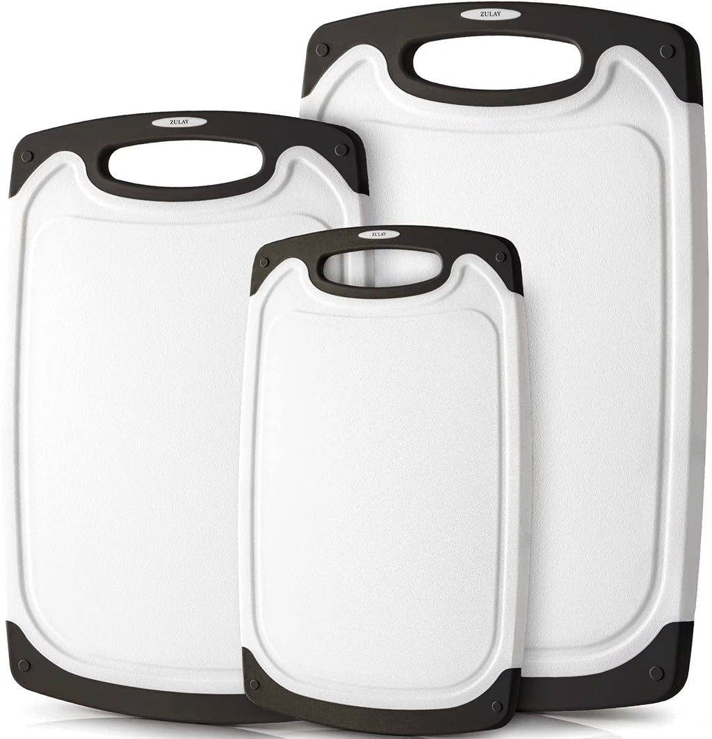 3-Piece Plastic Cutting Boards with Juice Grooves I6775
