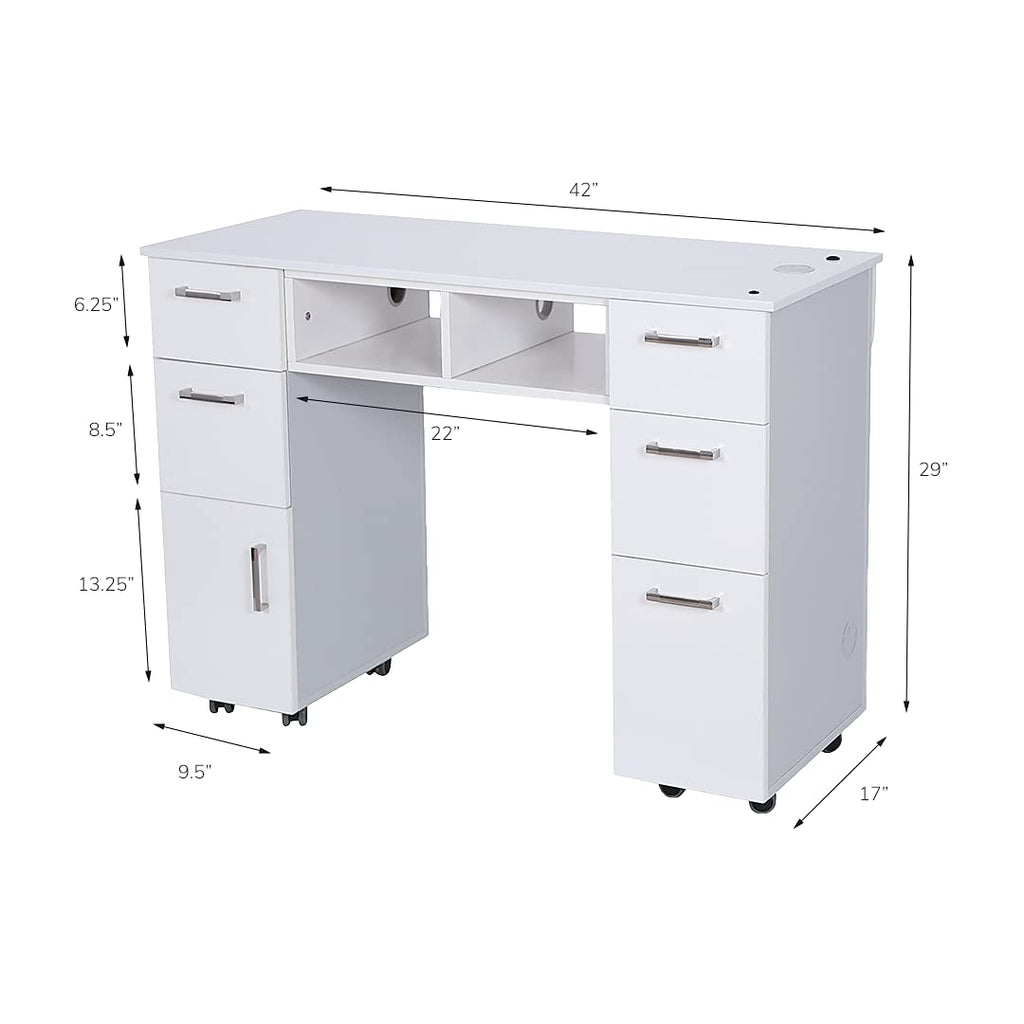 Ash Grey Stone Top Manicure Table S633341