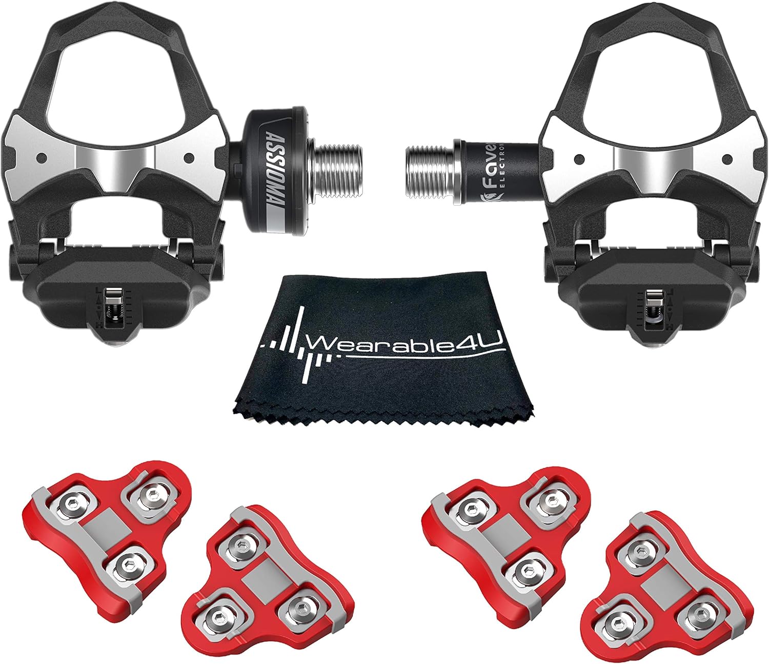 Cycling Power Meter with Extra Cleats and Cleaning Cloth Bundle Q6534