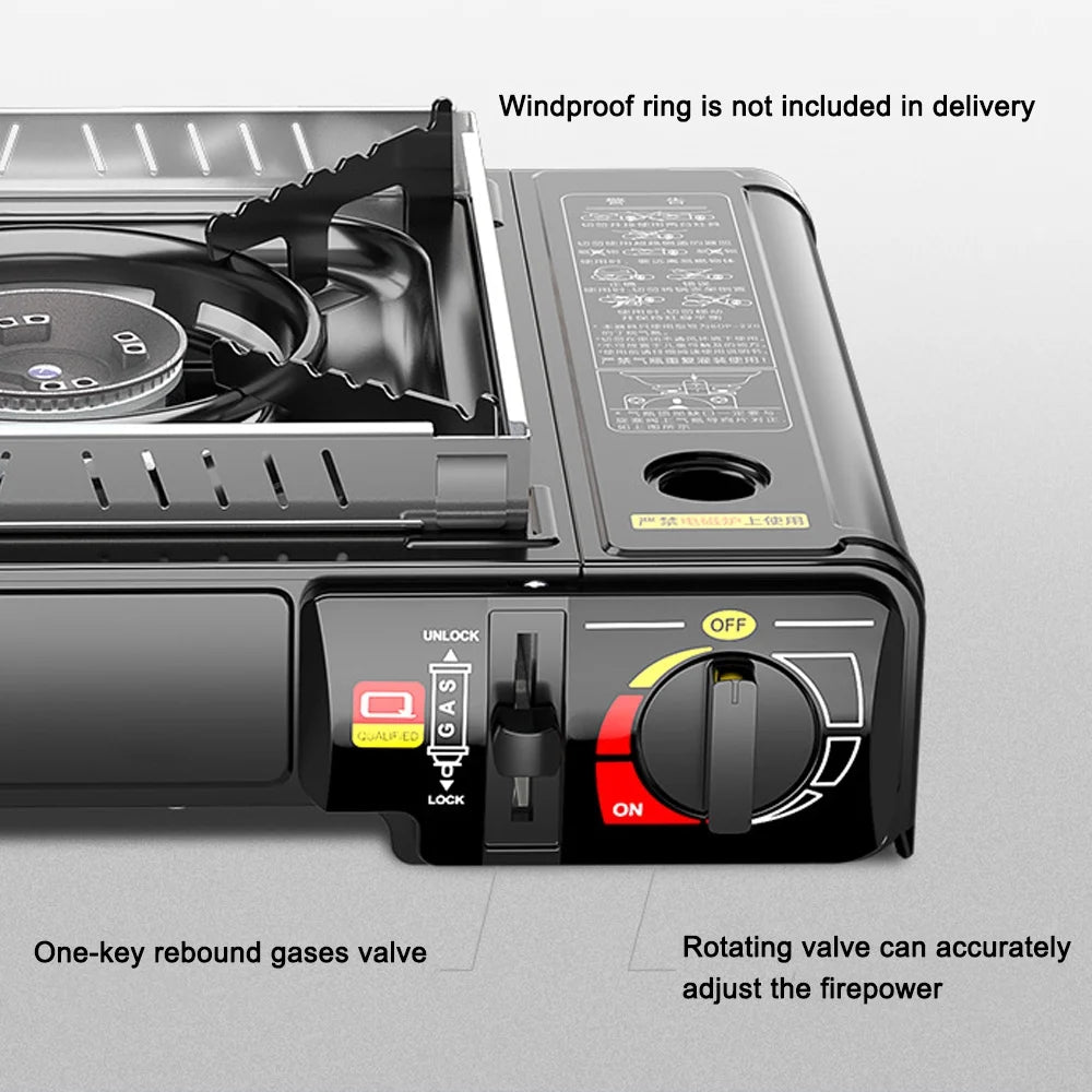 Portable Butane Gas Cassette with Piezo Ignition D665613
