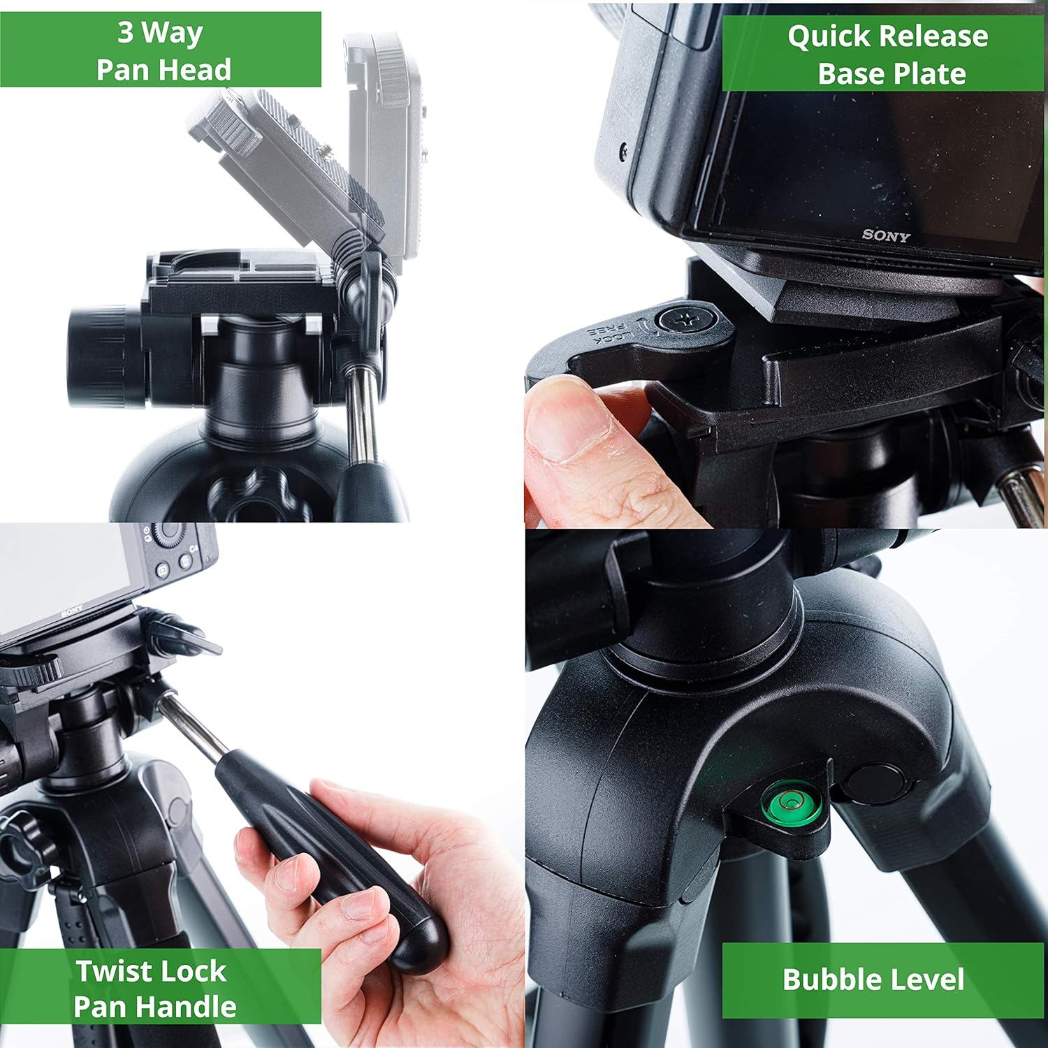 70 Tripod with Bluetooth Remote Shutter, Monopod Pack of 2 B502047