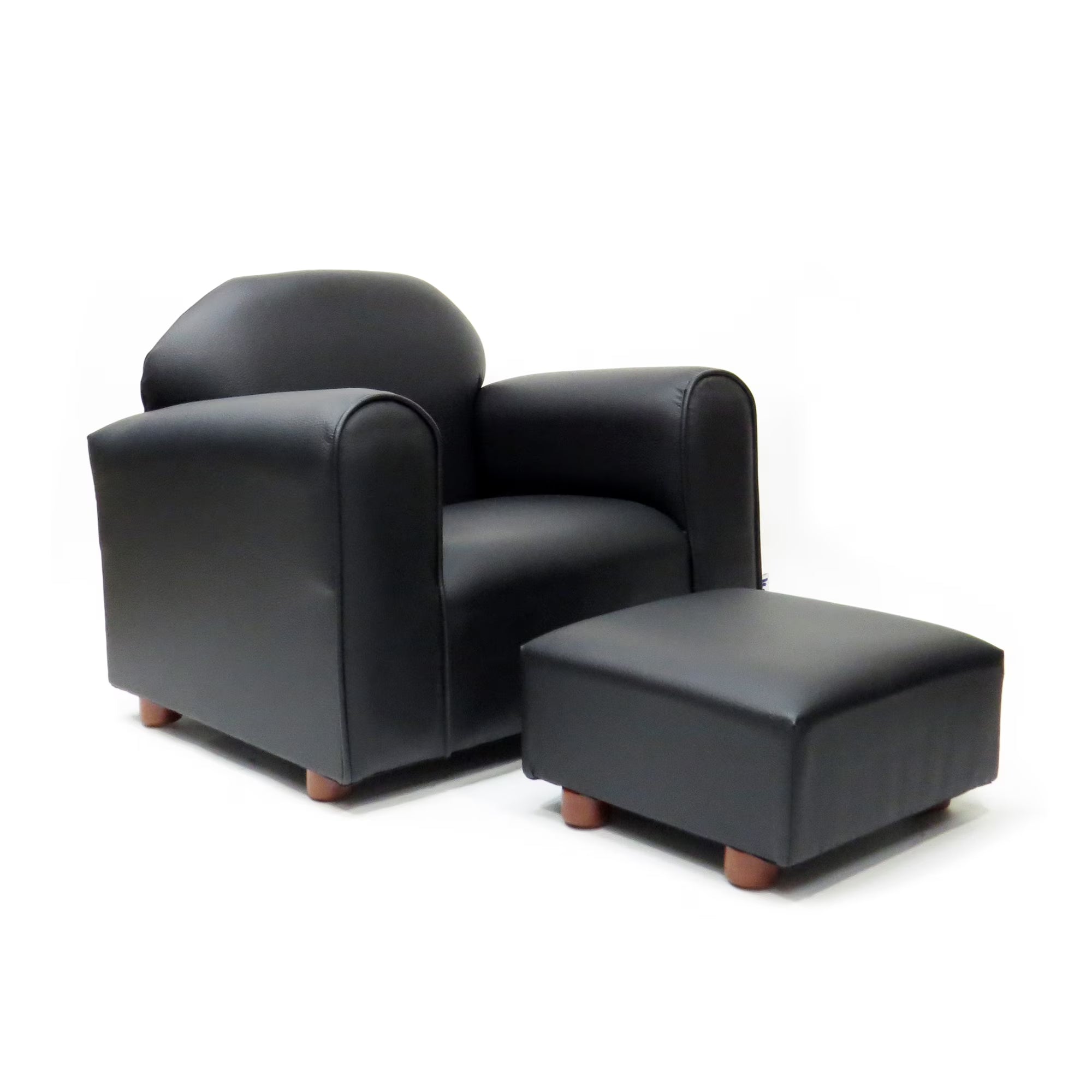 Black Children's Chair with Ottoman G7117