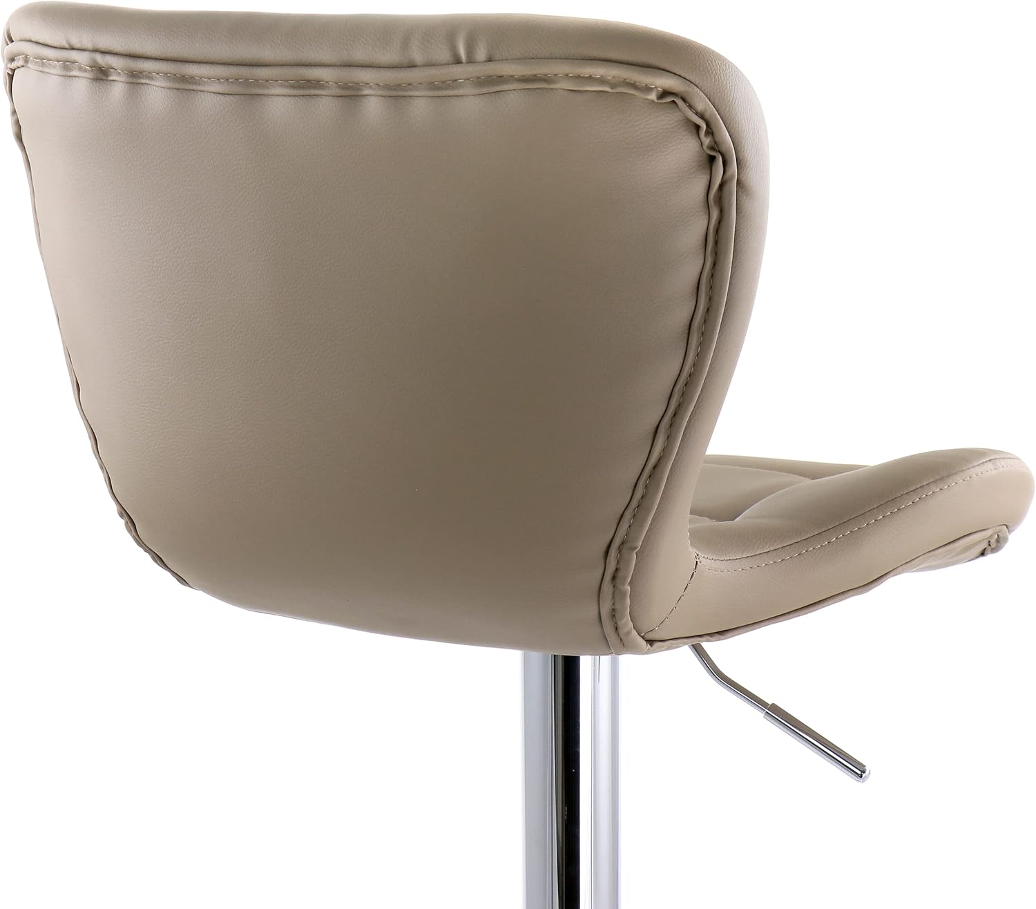 2 Piece Adjustable Faux Leather Bar Stool with Chrome Base K341813