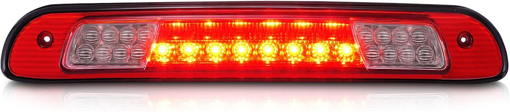 Red/Clear LED High Mount Stop Cargo 3rd Brake Lights Pack of 2 J3796