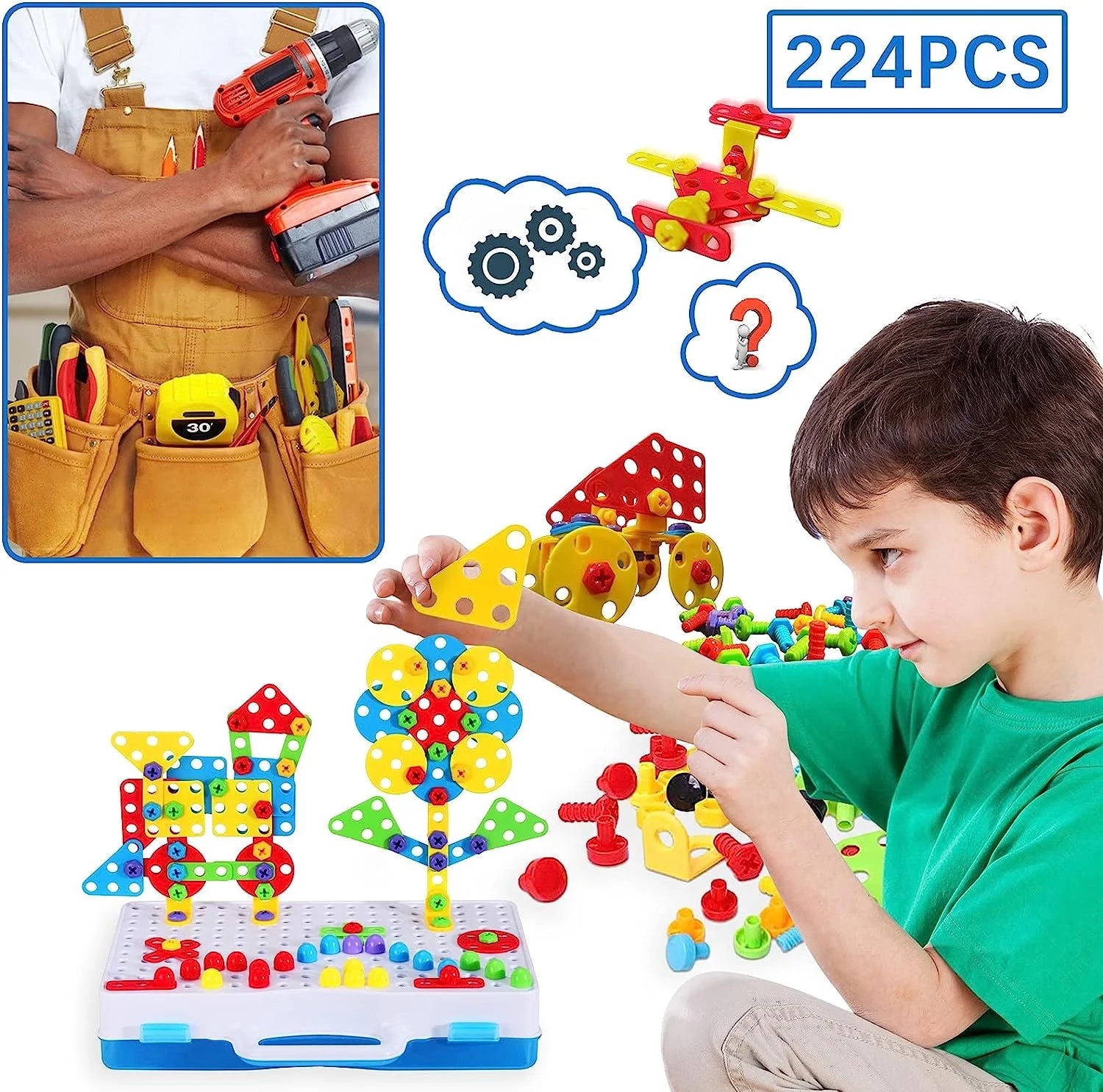 Mosaic Drill Set 3D Construction Engineering Toys I358