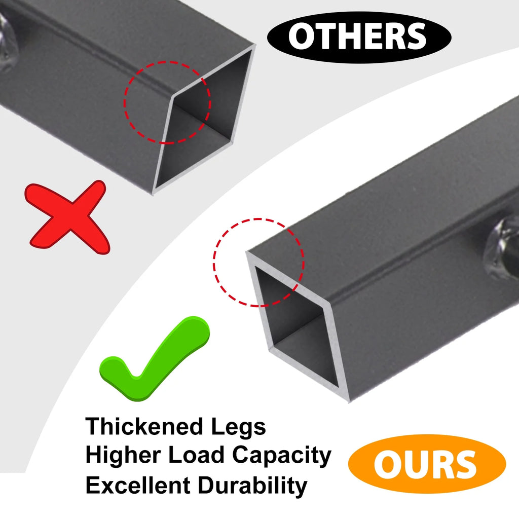 28"H×20"W Metal Table Legs Set of 2 Black H180383