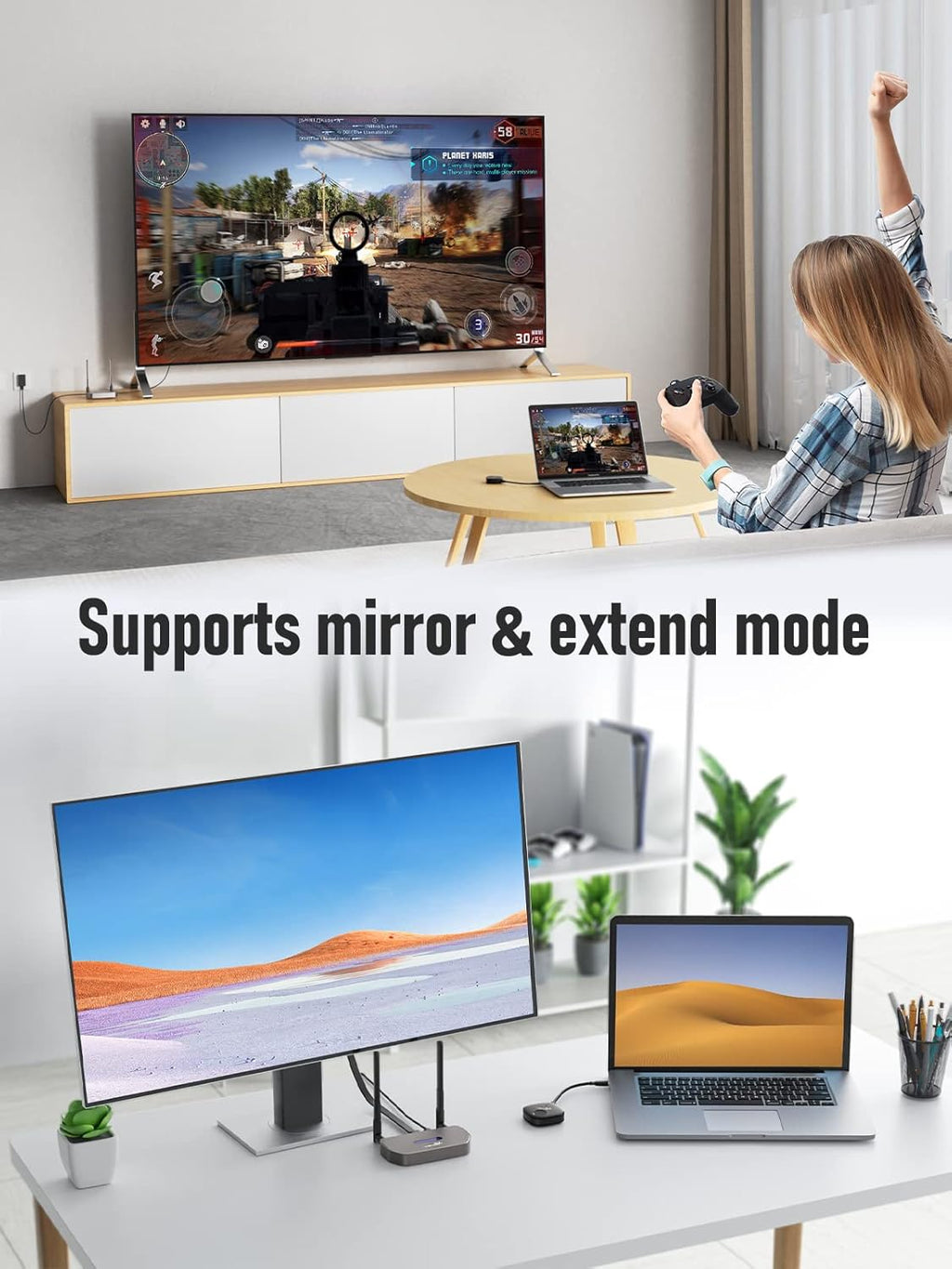USB C HDMI Transmitter and Receiver Wireless HDMI Extender Kit X1432
