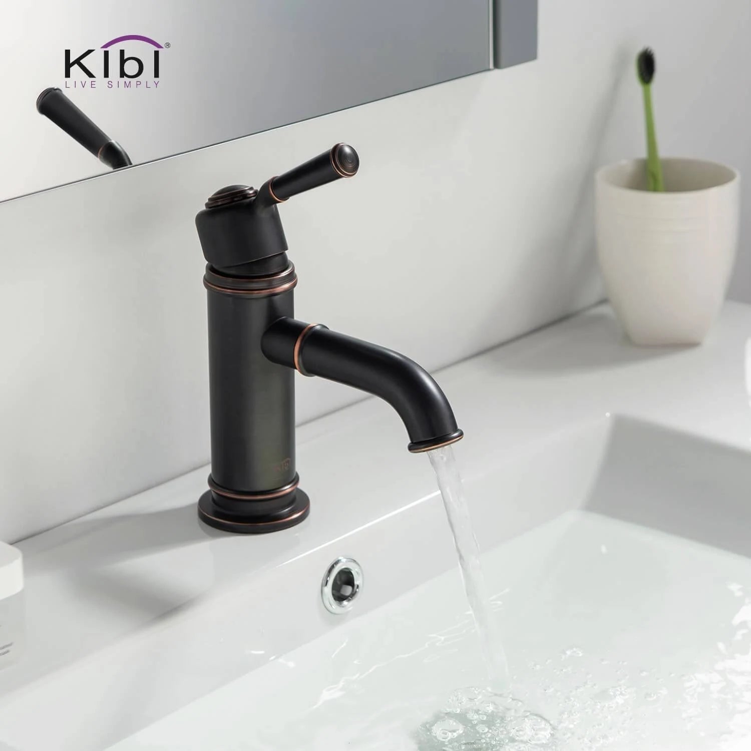Oil Rubbed Bronze Single Hole Bathroom Faucet U83384