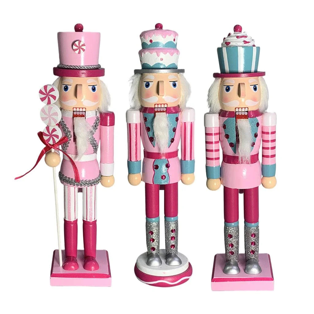 35cm Wood Standing Nutcracker Soldier Figures O1810