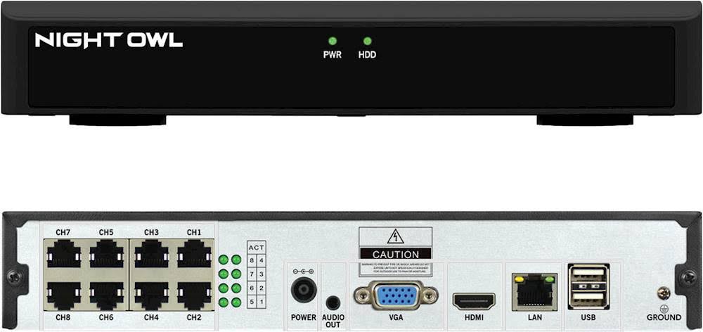 8-Channel 4K 2TB NVR Security Surveillance System with 8-Wired IP Cameras O675913