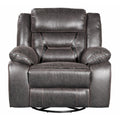 Dark Chesnut Manual Recliner Chair with Console K49923