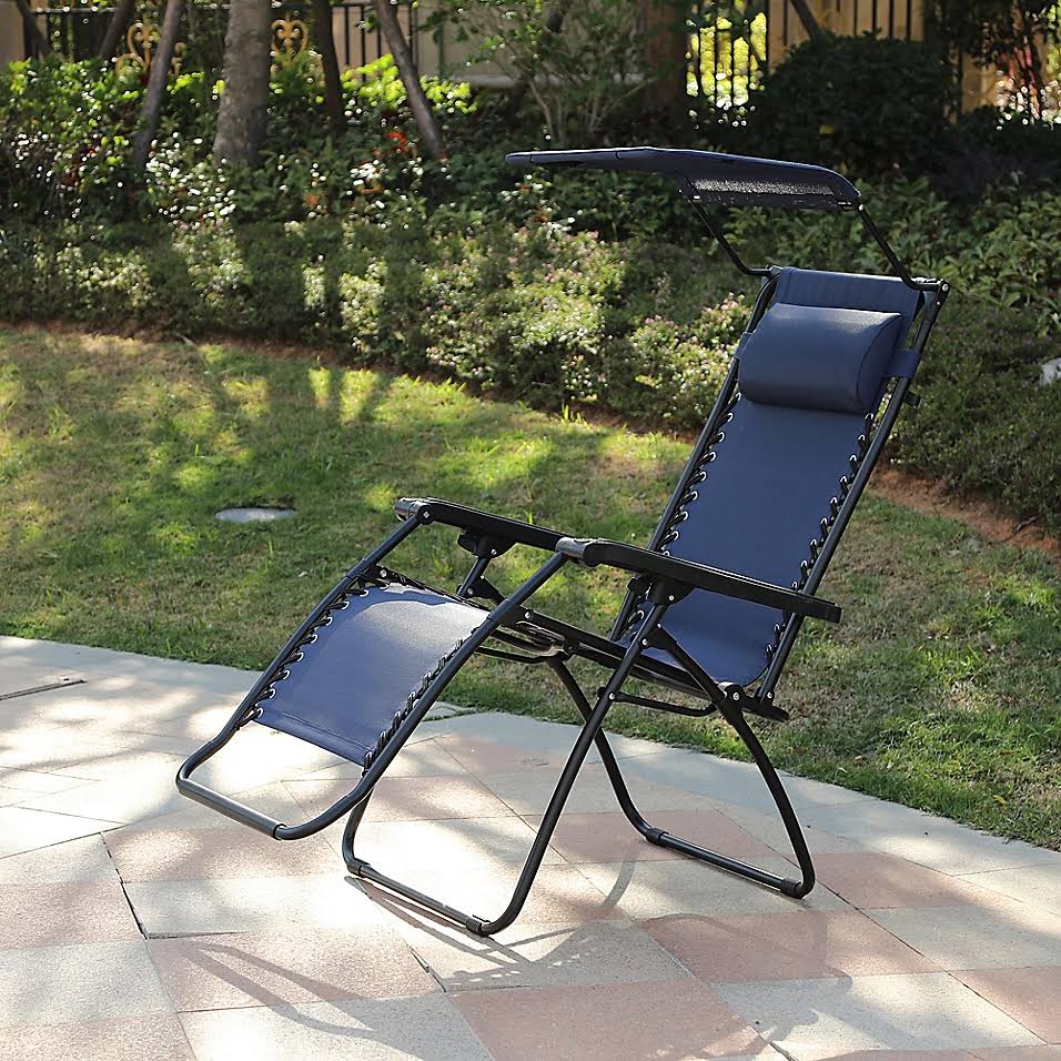 Blue Zero Gravity Chair with Canopy W152339