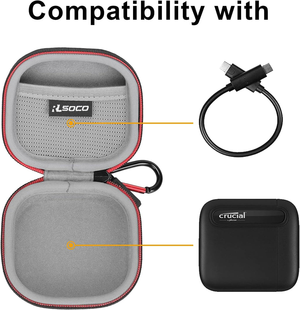 Hard Case for Crucial X6 1TB Portable SSD U1893