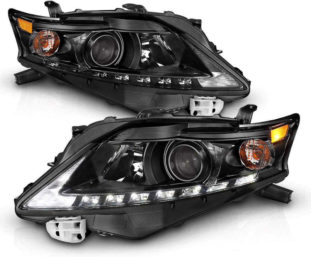 Black Projector Replacement Headlights LED Bar Set Q7682