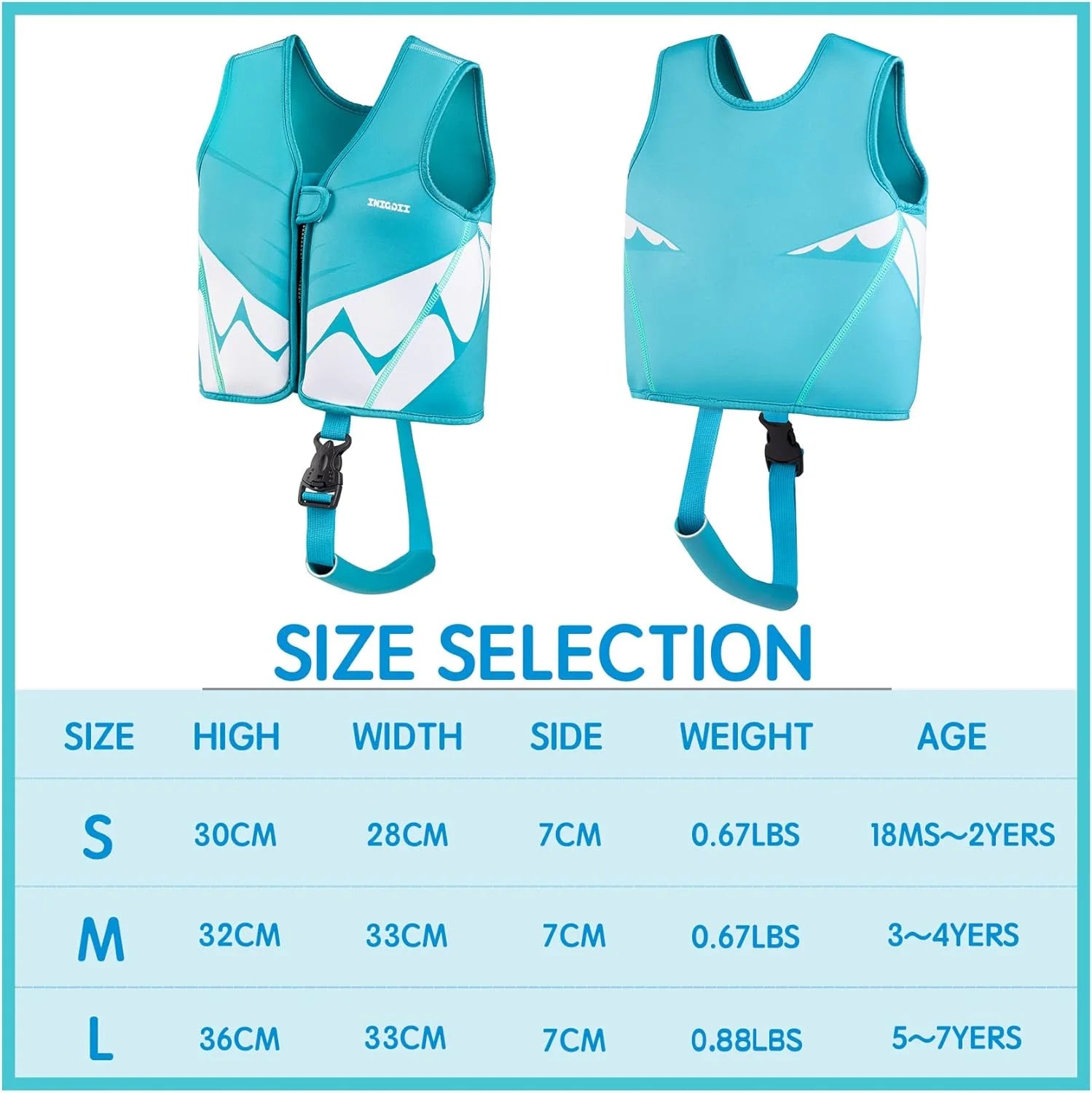 Toddler Swim Vest with Adjustable Safety Strap I7518