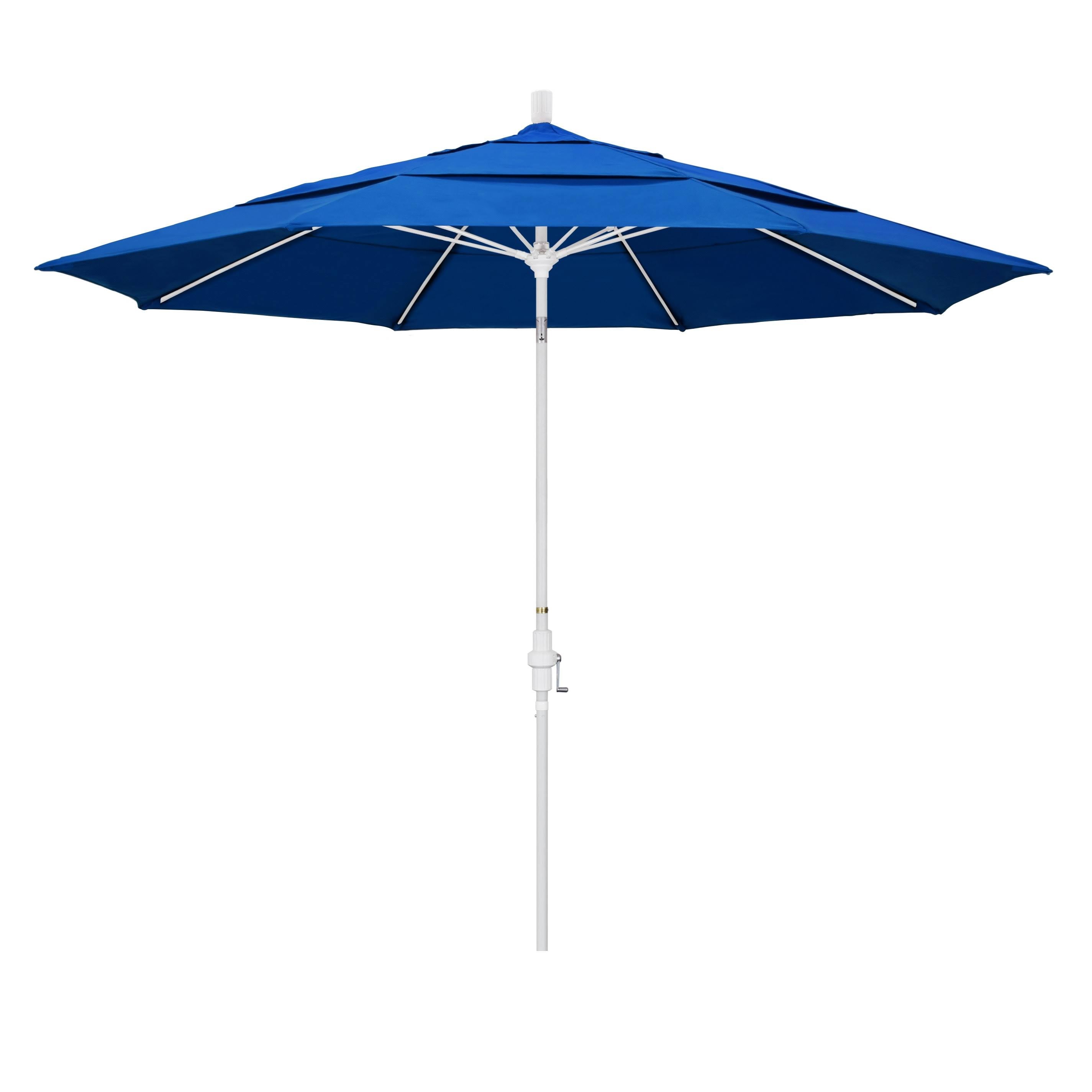 Royal Blue 11' Fiberglass Market Umbrella with Double Wind Vent C81599