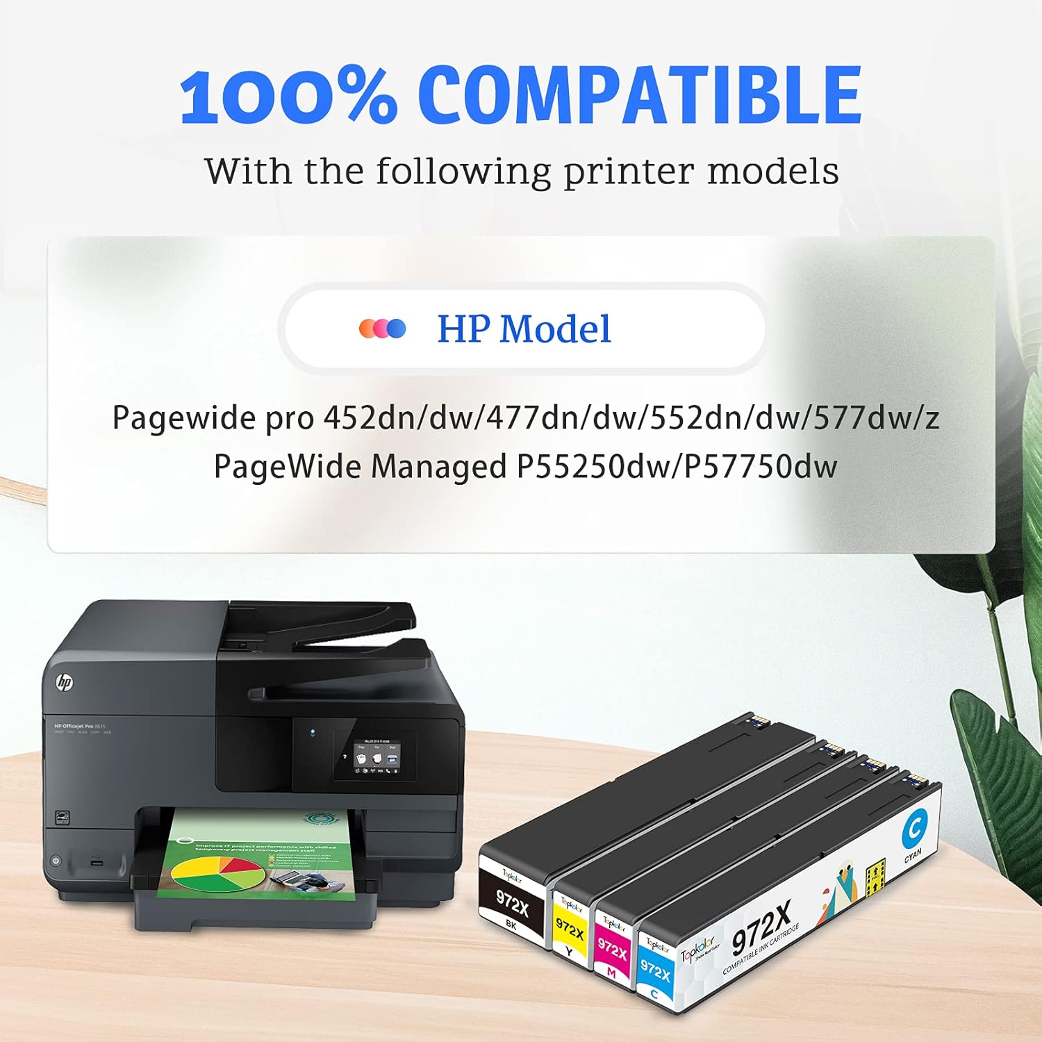 4-Pack Compatible Ink Cartridges for HP PageWide Pro Printer V55476