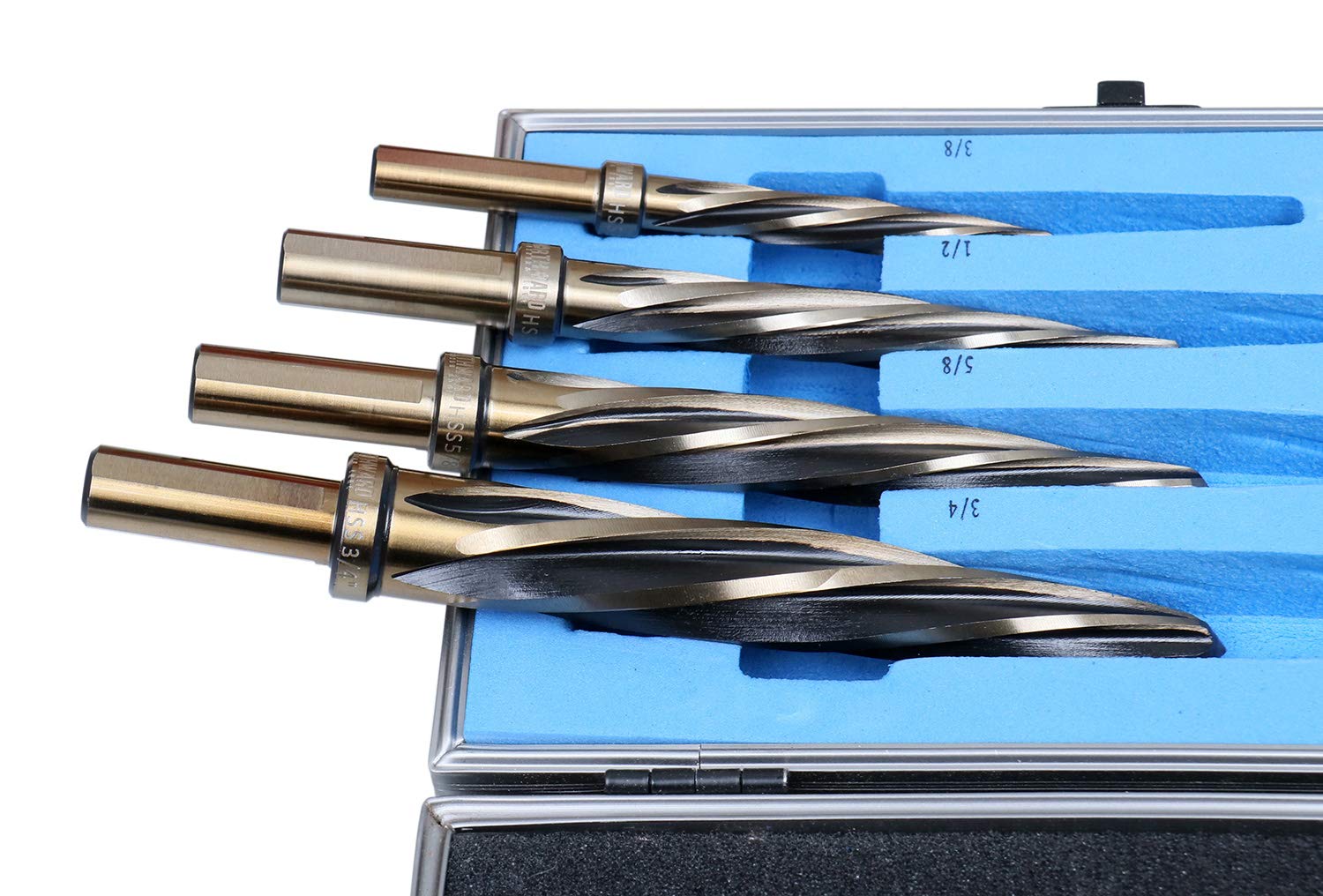 4 Pc H.S.S. Standard Spiral Flute Car Reamer Set P69724